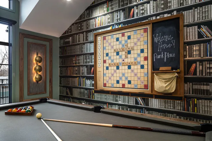 Apartment Pool Table in Game Room