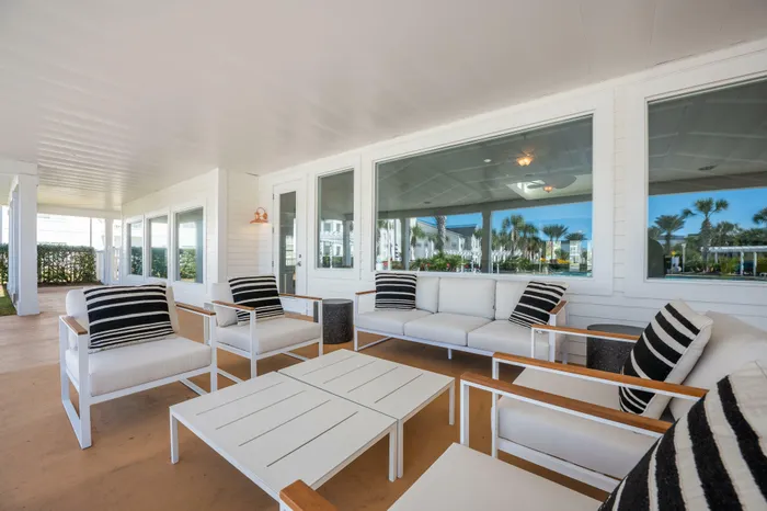 lounge chairs by pool