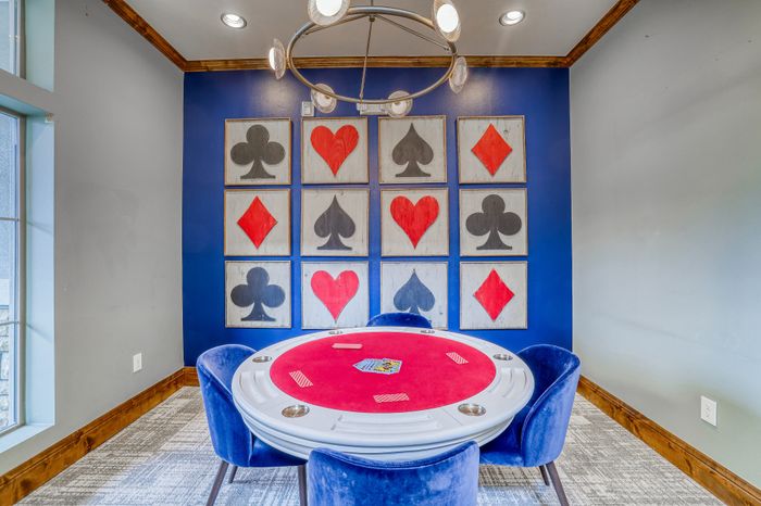 clubhouse and poker table
