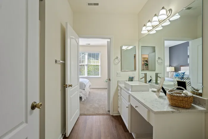 Bathroom to bedroom