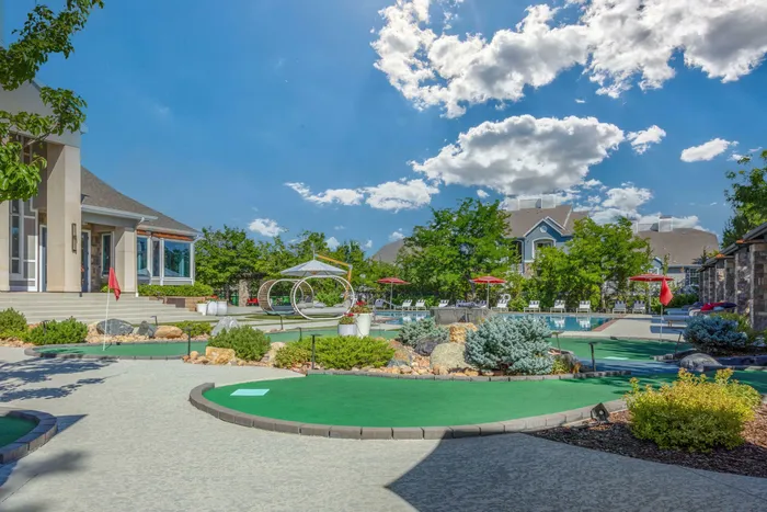 Pool and putt putt area