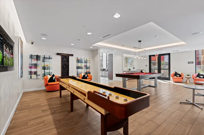 billiards and games in clubhouse