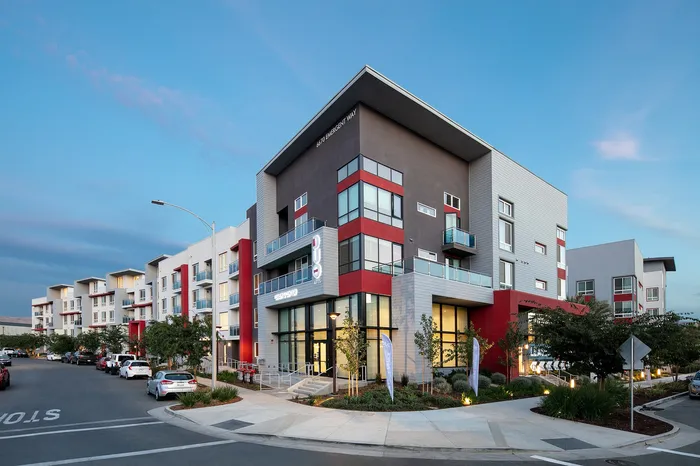 Outside view of apartments