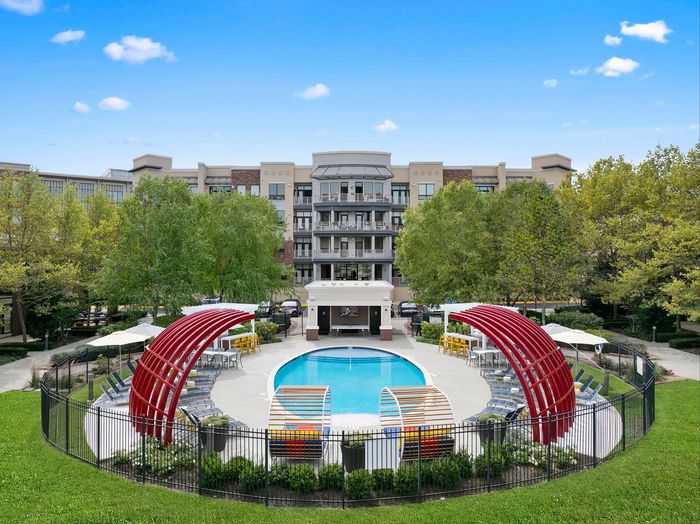 pool and building in background
