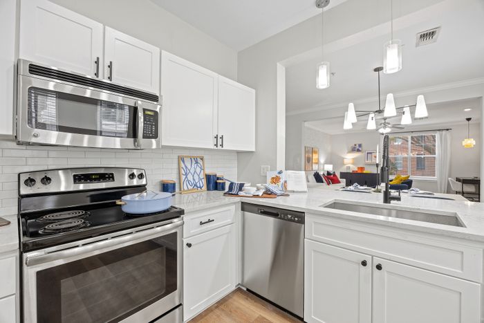 kitchen sink and oven
