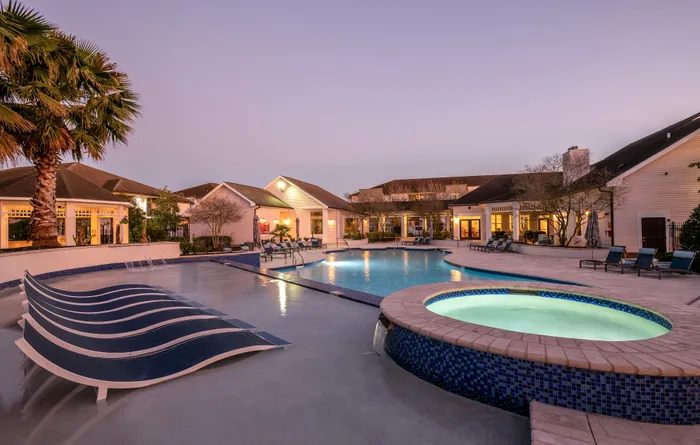 pool at night