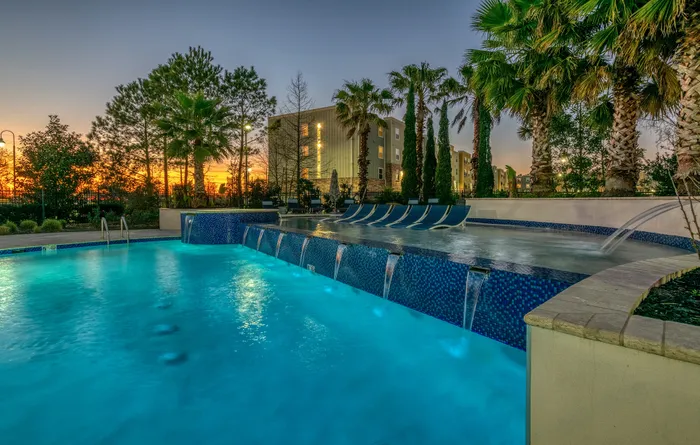 Pool at night