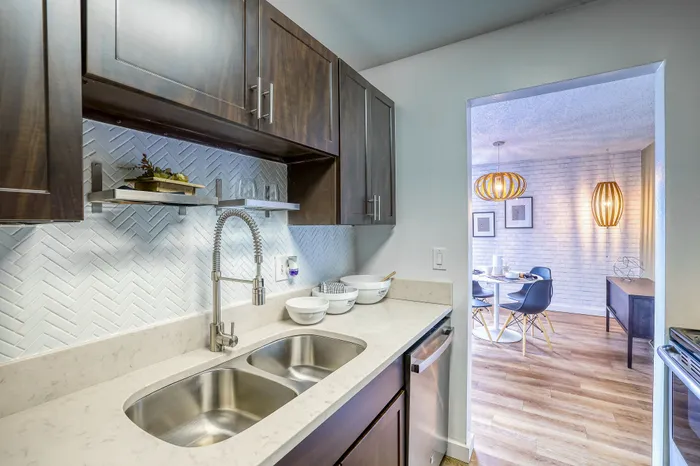 model apartment kitchen