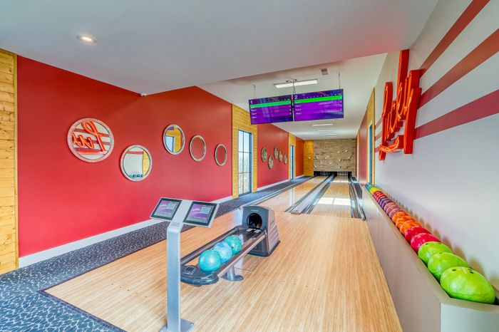 bowling alley in clubhouse