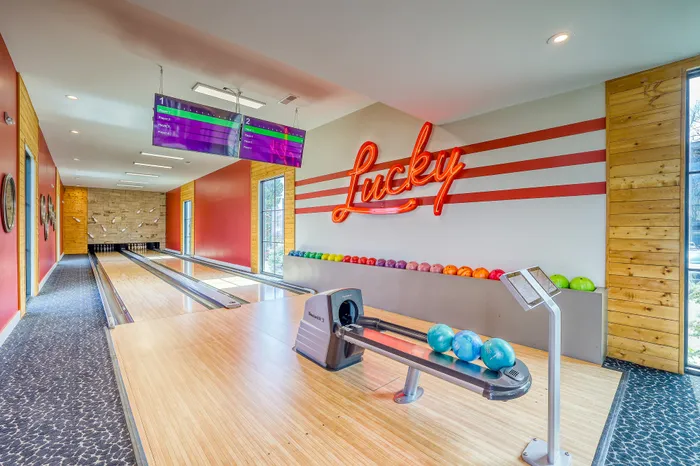 bowling alley in clubhouse