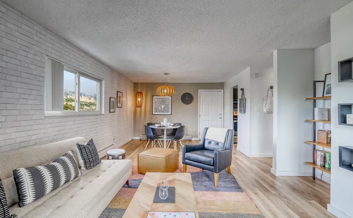 model apartment living room