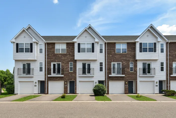 building exterior with garages