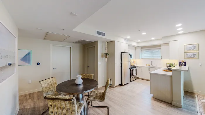 dining and kitchen area