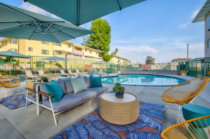 pool with lounge furniture