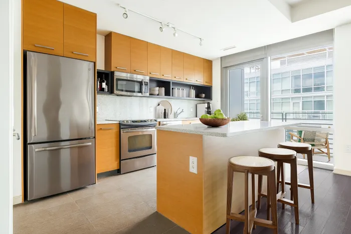 apartment breakfast bar and kitchen