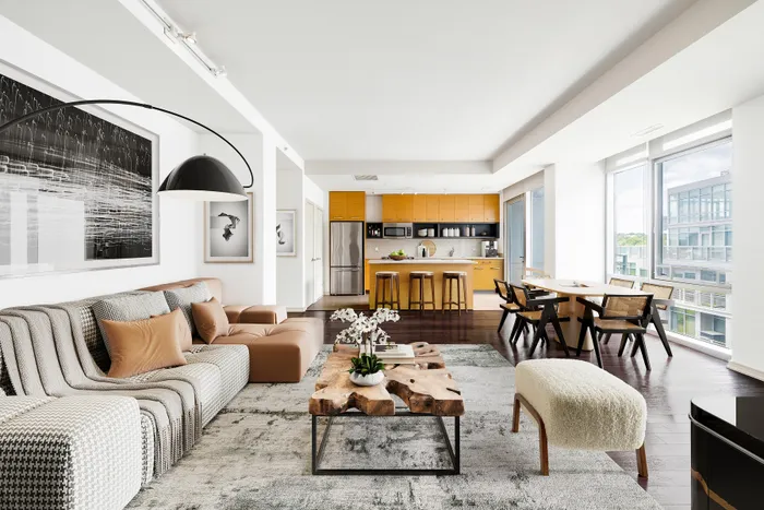 apartment living room beige decor