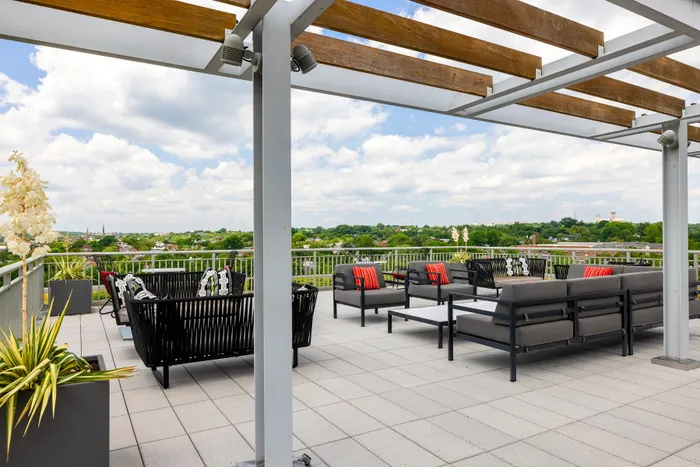 rooftop pool seating