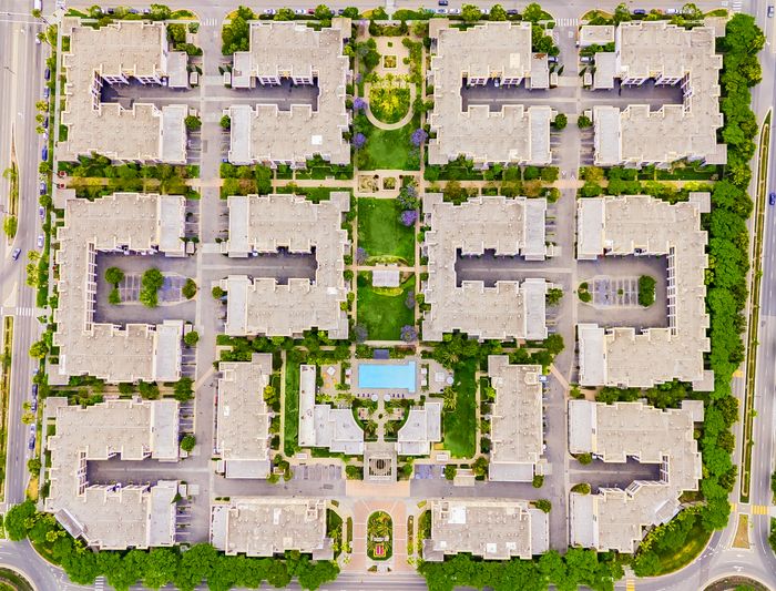 aerial of landscaping