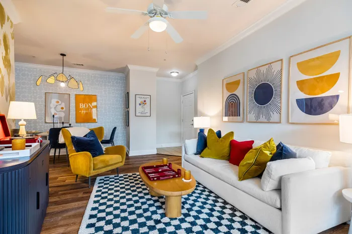 living room white couch