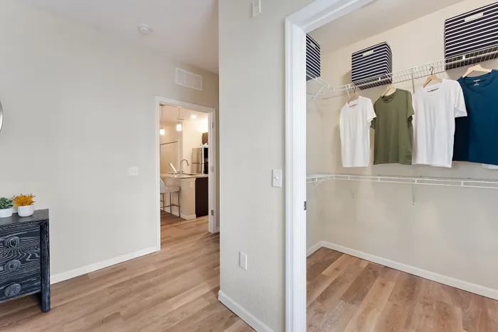 two bedroom unit with hardwood floors