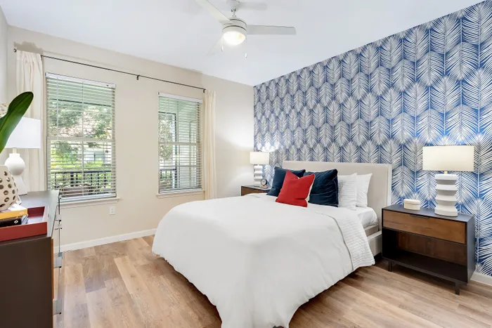 bed with white comforter