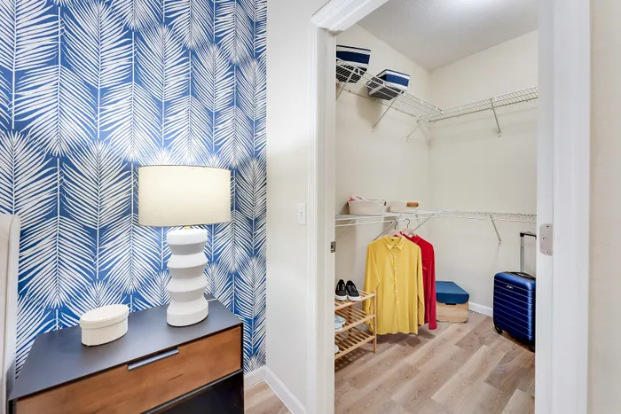 closet with hardwood floors