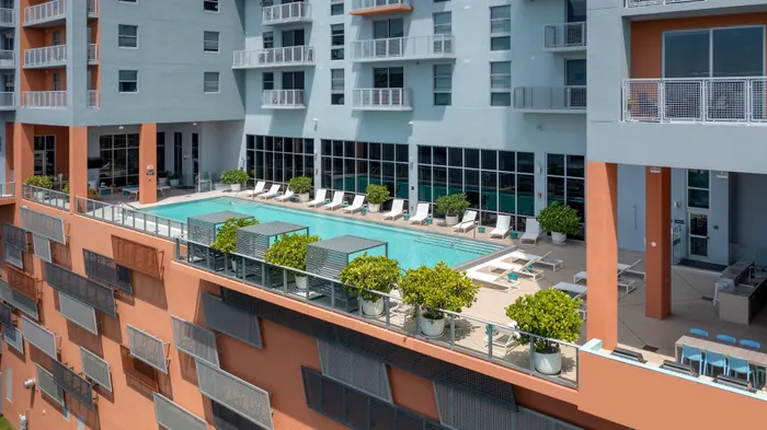 pool deck at Motion at Dadeland