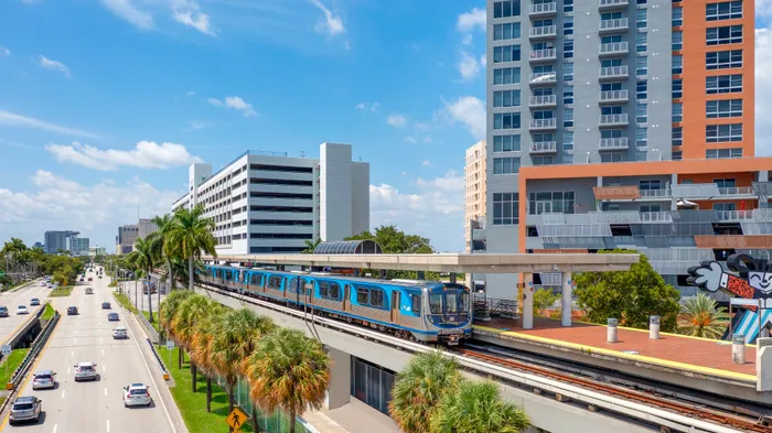 building exterior with train