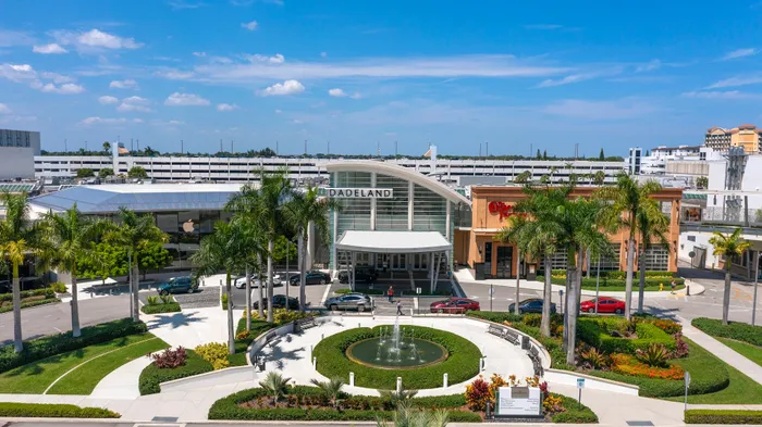 aerial of shopping at Dadeland Florida
