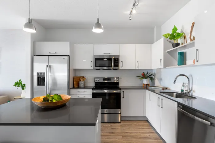 kitchen high end apartments at Motion at Dadeland