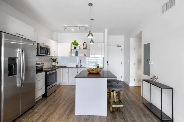 kitchen high end apartments at Motion at Dadeland