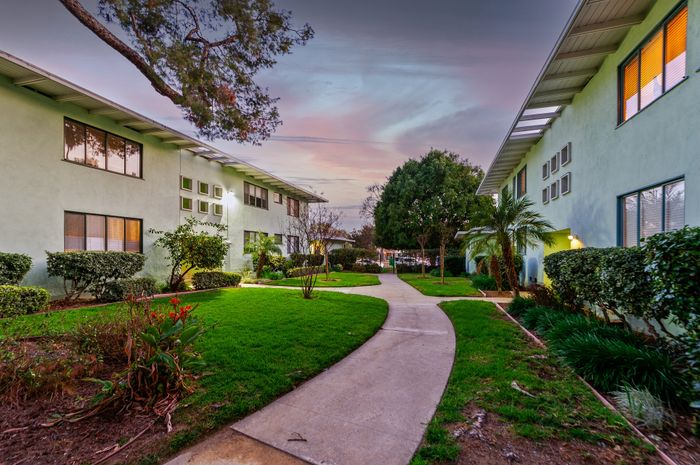 pathway and building