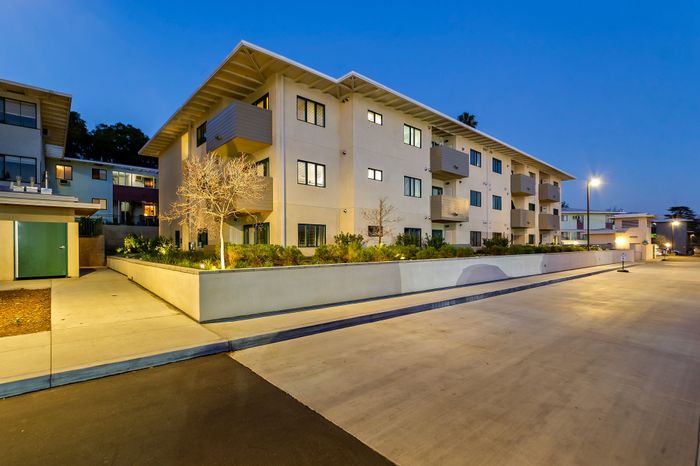 building exterior at night