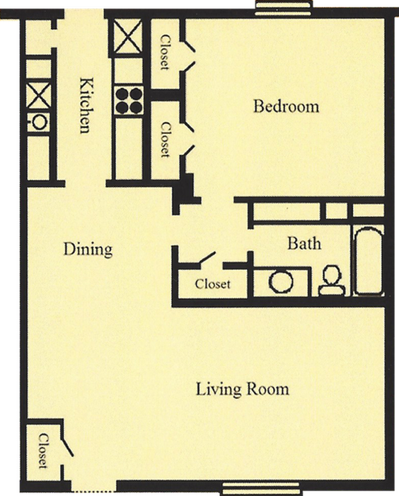 A1 - 1 Bed 1 Bath