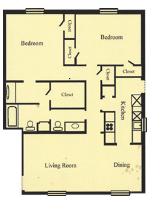 B2 - 2 Bed 1.5 Bath
