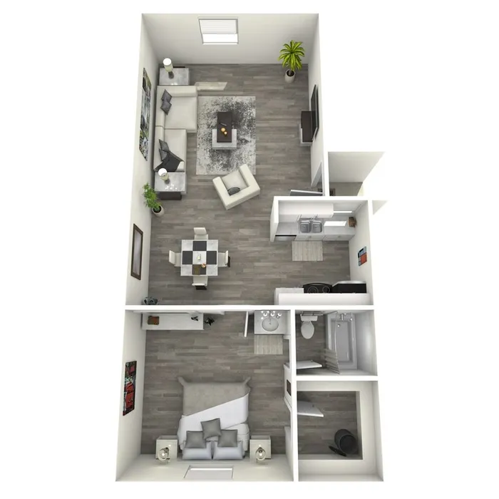 A1 Partial floor plan featuring 1 bedroom 1 bathroom