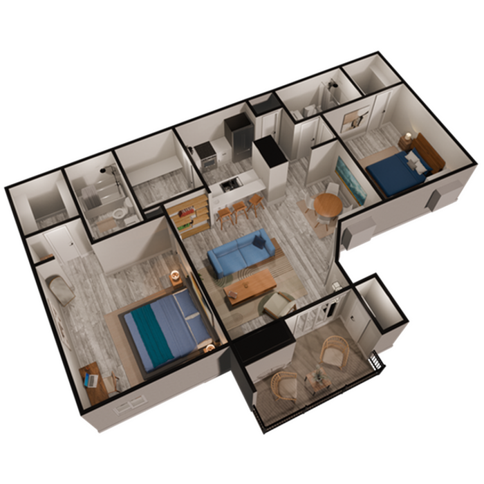 B3 - 2 Bed 2 Bath