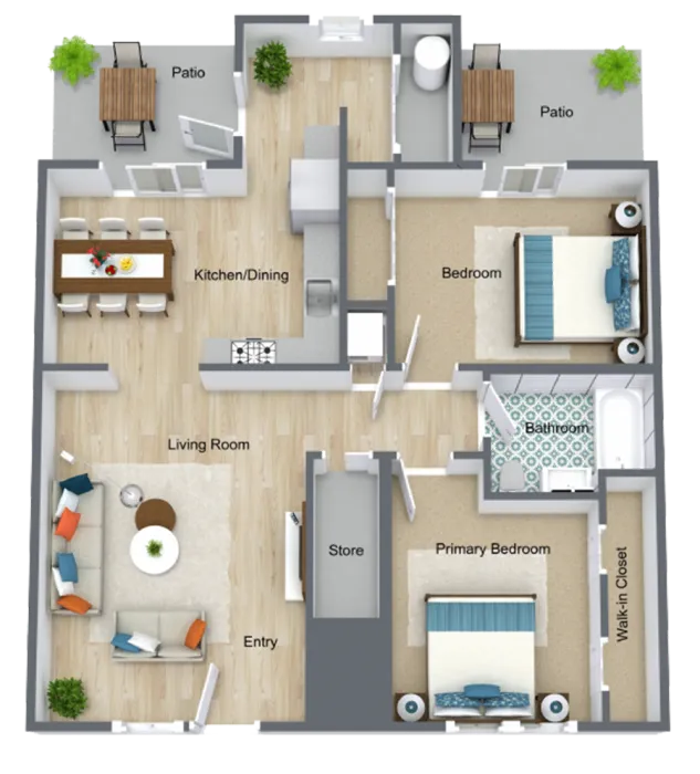 B1 - 2 Bed 1 Bath