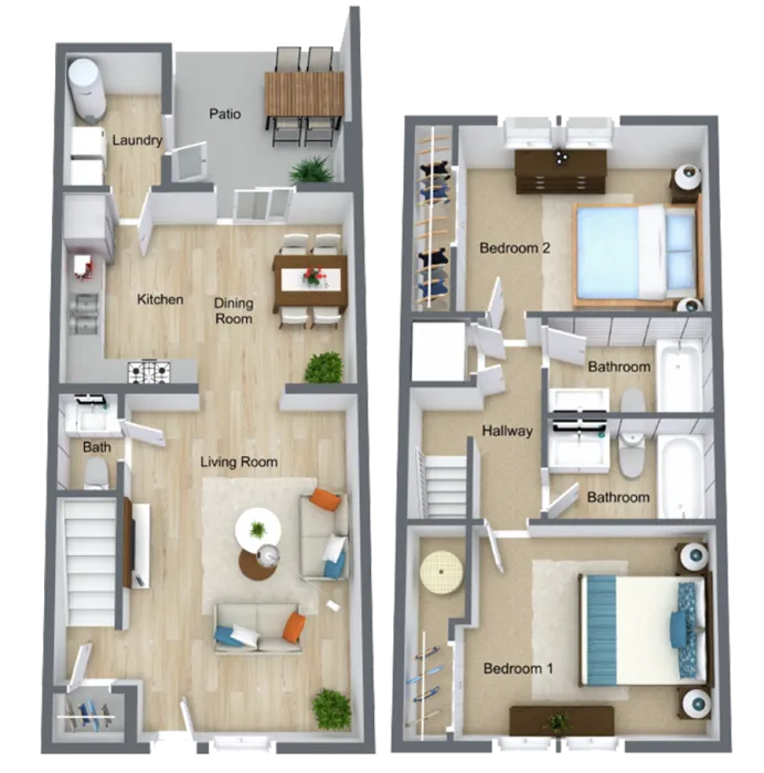 B2 - 2 Bed 2.5 Bath