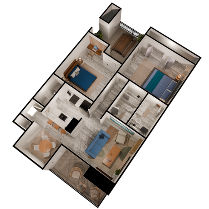 B2 - 2 Bed 2 Bath