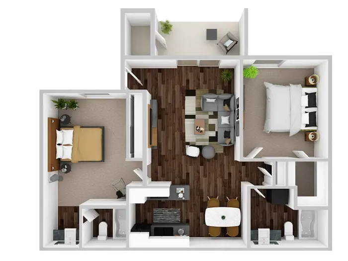B1 - 2 Bed 2 Bath