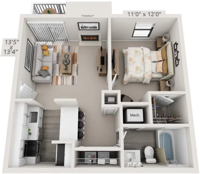 A1 - 1 Bed 1 Bath