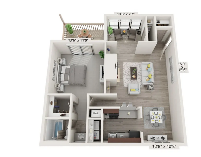 A2 1 Bed 1 Bath
