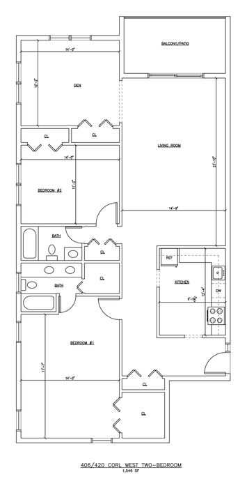 Two Bedroom Floor Plan