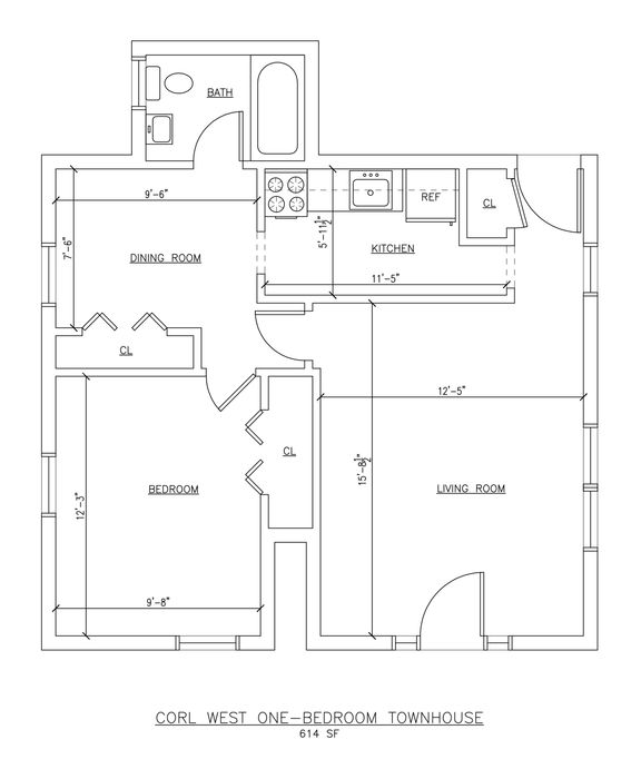 One Bedroom Floor Plan