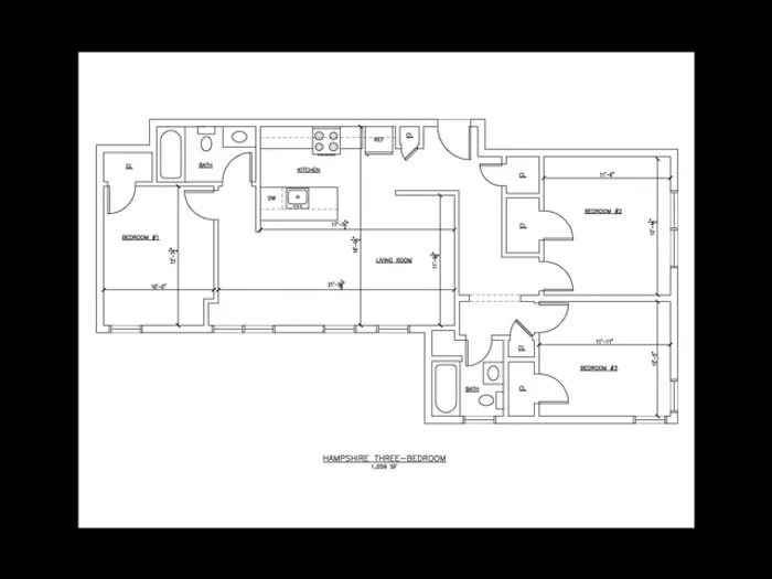 Three Bedroom Floor Plan