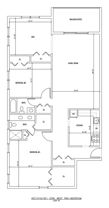 Two Bedroom Floor Plan