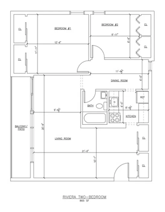 Two Bedroom Floor Plan