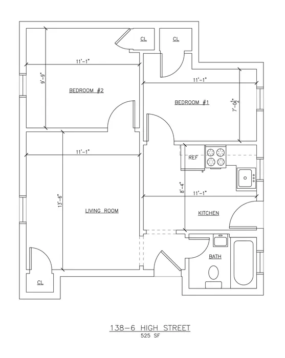 Two Bedroom Floor Plan (138)