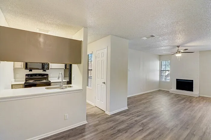 A1 living and dining area overlooking the kitchen